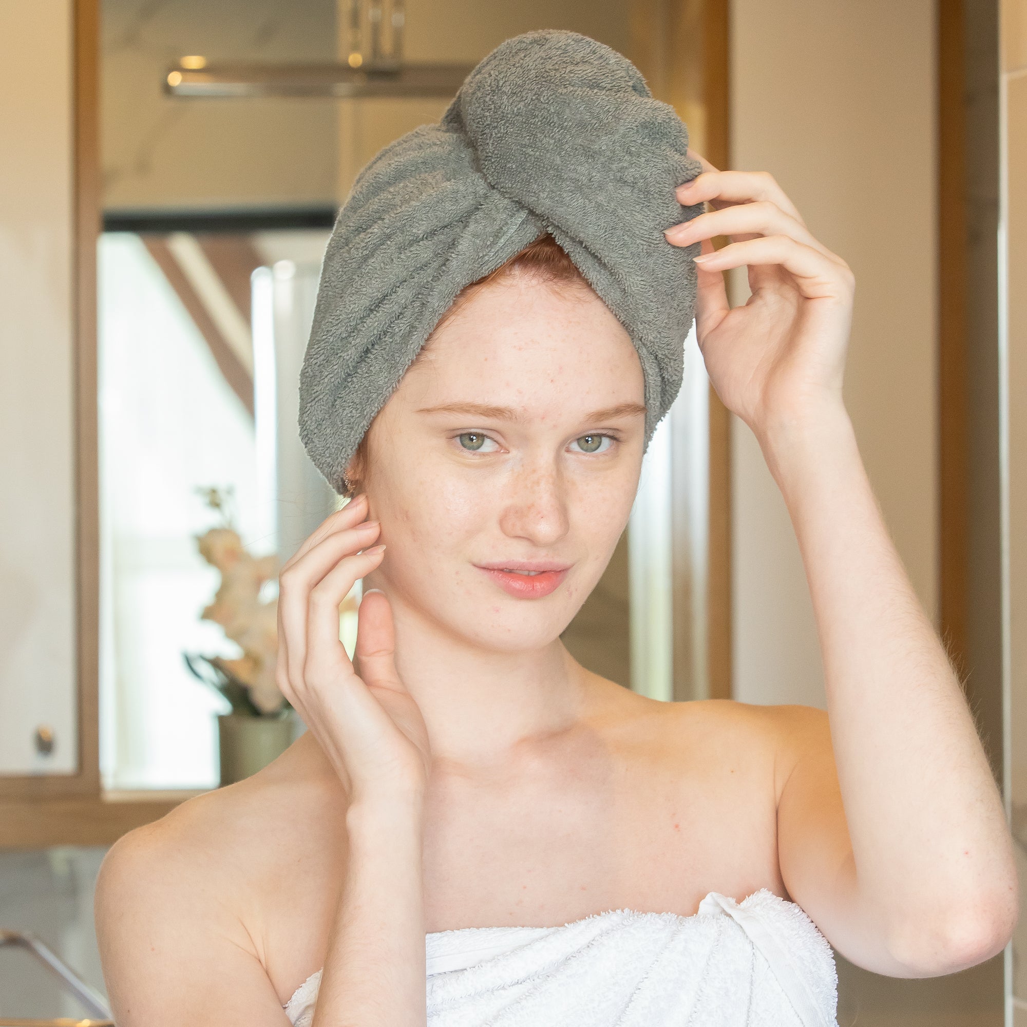Haar Turban, Haarturban Baumwolle, Haarhandtuch Turban, Turban Handtuch, Hair Towel Wrap, Haarturban für lange Haare, Handtuch für Haare, Haarturban Damen, Haarhandtuch Damen, Haarhandtuch saugfähig, schnelltrocknendes Haarhandtuch, schonende Haarpflege