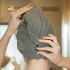 Haar Turban, Haarturban Baumwolle, Haarhandtuch Turban, Hair Towel Wrap, schnelltrocknendes Handtuch, Haarturban für lange Haare, natürlich, schonend, Wellness, Spa, Yoga, Selbstfürsorge